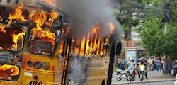 Extortionists burn buses to intimidate victims