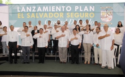 At the launch of "Secure El Salvador"