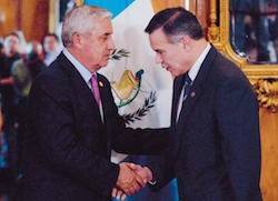 Juan de Dios Rodriguez (right) with Guatemalan President Otto Perez Molina