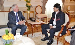 Bolivia President Evo Morales meets with US diplomat