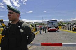A view from the Colombian side of the closed border with Venezuela