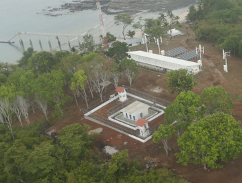 Aerial shot of Punta Coco prison