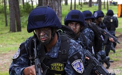 Members of Los Tigres, a special forces unit of the Honduran Police