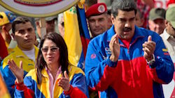 Cilia Flores and Nicolas Maduro