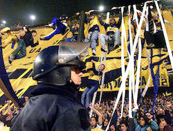 Boca Juniors fans in Buenos Aires
