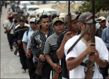 Militia members in Mexico