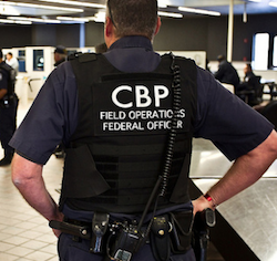 A US Customs and Border Protection officer