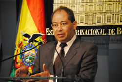 Bolivia's Interior Minister Carlos Romero