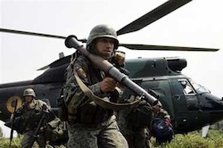 A member of Colombia's armed forces