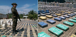 Colombian police seized eight tons of cocaine on the Caribbean coast