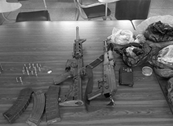 Arms and ammunition seized by Trinidad  and Tobago officials
