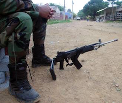 Member of an unidentified armed group in Colombia