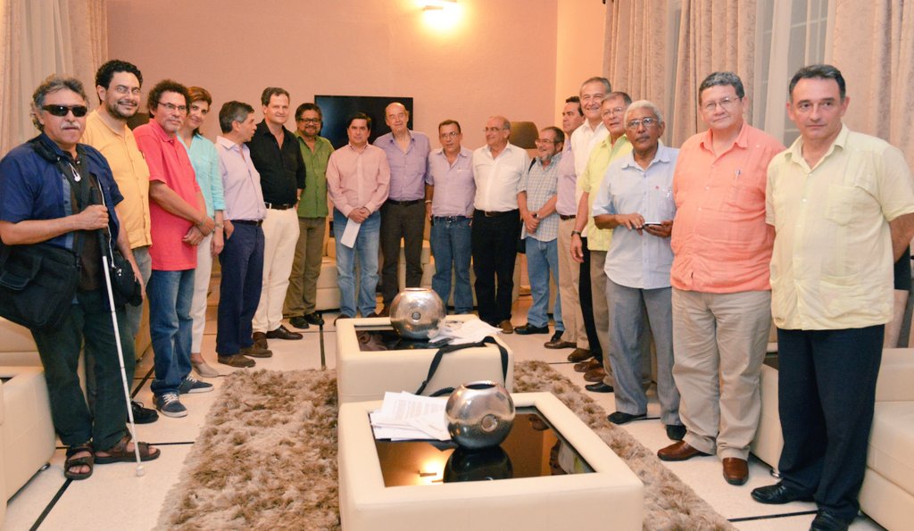The FARC peace process negotiators in Havana, Cuba