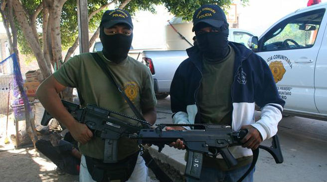 Community police officers in Guerrero