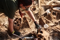 The mass graves were discovered by a group of victims' relatives