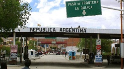 The border crossing into La Quiaca, Argentina