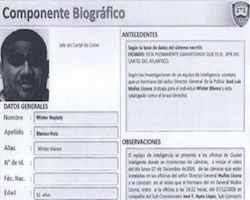 Document containing details on Wilter Blanco's alleged criminal activities