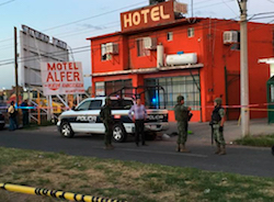"Motel Alfer," scene of the recent attack in Chihuahua, Mexico