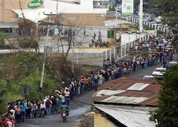 Venezuelans often wait in long lines for basic goods