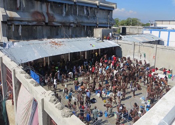 Inmates in one of Haiti's prisons