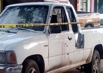 The aftermath of the shootout in Navolato, Sinaloa