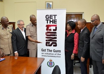Officials promote the "Get the Guns" campaign
