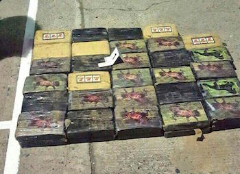 Part of the 160 kilograms of cocaine seized in El Salvador on March 12. Photo courtesy of La Prensa GrÃ¡fica.