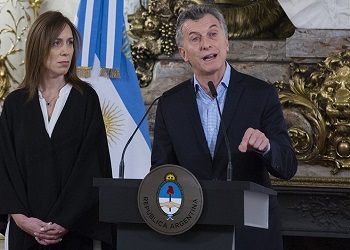 President Macri presenting the first official data on Argentina drug consumption in seven years