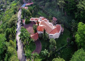 An aerial view of one of the Rosenthal mansions seized by Honduran authorities