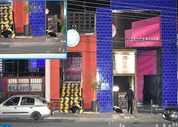 The scene of a deadly attack against a night establishment blamed on the "Aztecas"