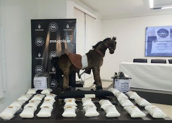 Drug traffickers in Belgium attempted to send synthetic drugs to Argentina hidden in a rocking horse