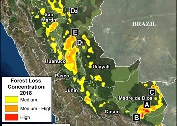 Satellite Images Show Evolution of Illegal Gold Mining in Peru