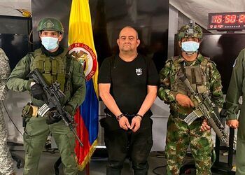 Dario Antonio Úsuga, alias “Otoniel," after his arrest in Colombia