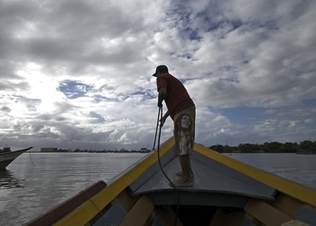 A fisherman off the coast of eastern Venezuela