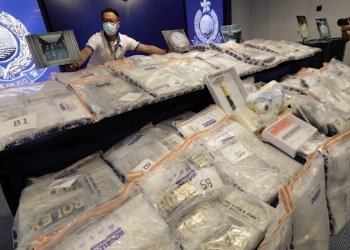 incautación de cocaína en Hong Kong