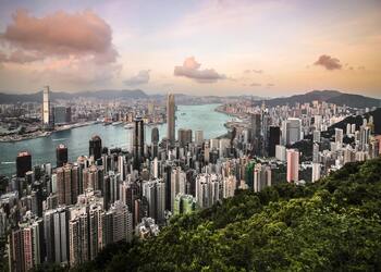 Aerial view of Hong Kong at daytime