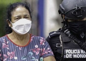 Herlinda Bobadilla after her arrest in Honduras