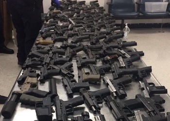 Over 100 guns were caught in 2017 being smuggled from Trinidad to Jamaica.