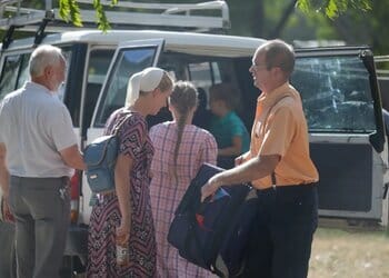 Some of the kidnapped foreign missionaries in Haiti after their escape