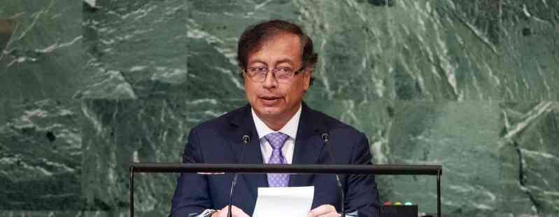 Colombia President Gustavo Petro speaking at the UN General Assembly