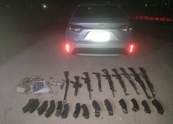 Guns seized after confrontation between Caborca Cartel and the Chapitos
