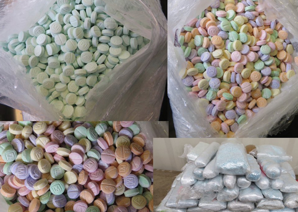 Some of the millions of pills of fentanyl trafficked across the US-Mexico border in Nogales.