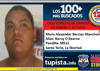 El Barney shown on a most wanted poster.