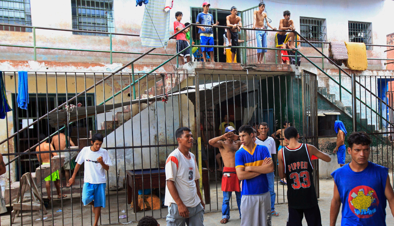 Inmates in Paraguay Tacumbú prison.