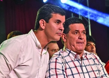 Newly elected Santiago Peña with mentor, ex-President Horacio Cartes